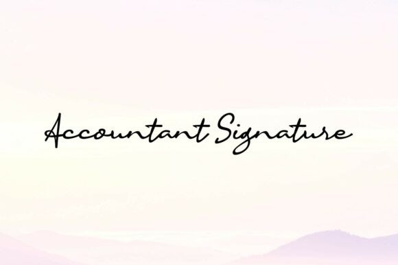 Accountant Signature Font for Elegant Craft Projects