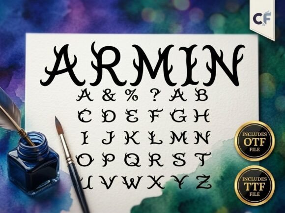 Armin Font Review: Dark Fantasy Script for Editorial Design