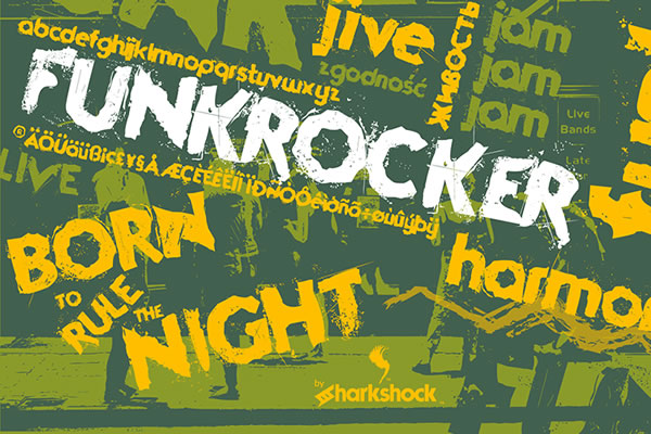 Funkrocker Font: Grunge Style for Handmade Crafts