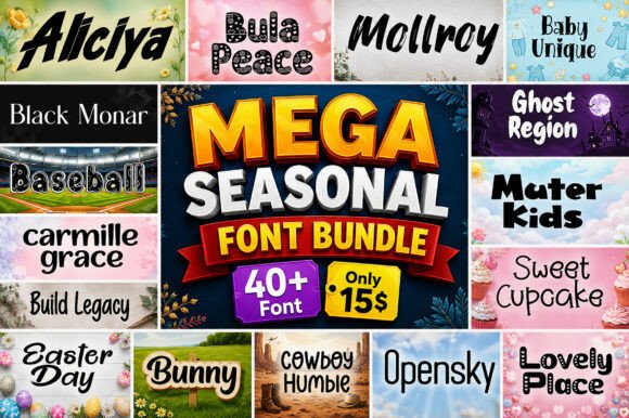 Mega Seasonal Bundle: A Designer’s Font Review
