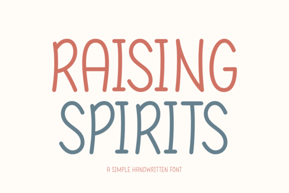 Raising Spirits Font: A Handwritten Typeface for Branding